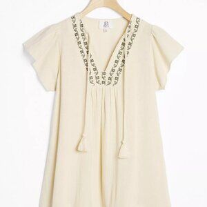 Anthropologie Stacey Embroidered Tunic Dress Large